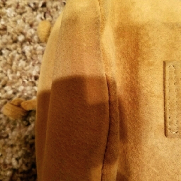 DKNY Suede Mini Shoulder Purse with Fringe & Beads - Picture 4 of 6